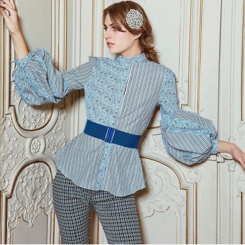 Silvia Tcherassi cotton puffed sleeves blouse - Picture 2 of 12